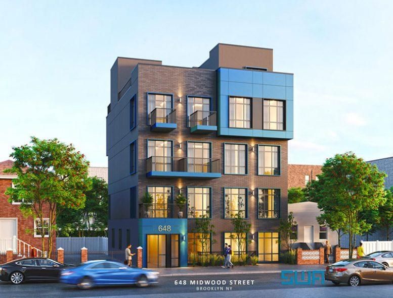 New renderings revealed for residential building at 648 Midwood Street in Wingate, Brooklyn