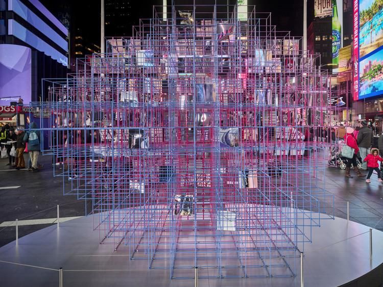 Heart Squared Installation, Designed by MODU and Eric Forman, Opens in Times Square