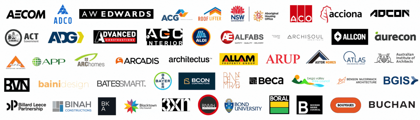 Companies that attend Sydney Build