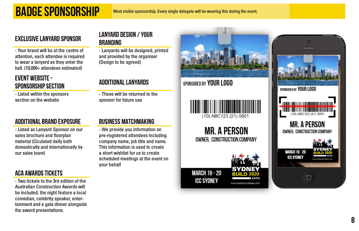 Event Badge Sponsorship
