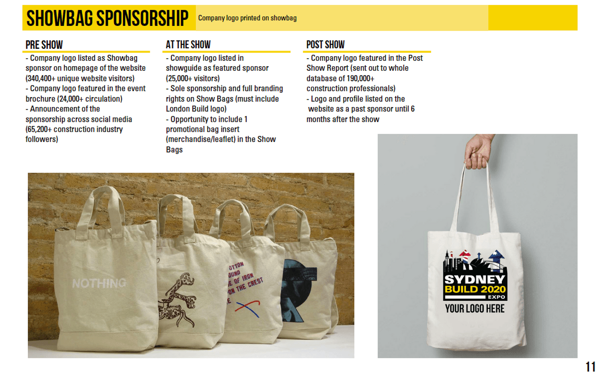 Show Bag Sponsor