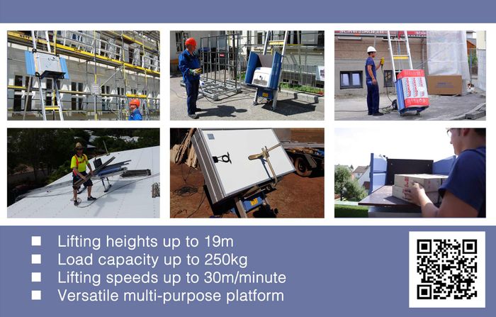 Geda Lift Geda Solarlift Inclined Electric Ladder Hoists Sydney Build Expo 2021 Australia S Leading Construction Architecture Infrastructure Exhibition
