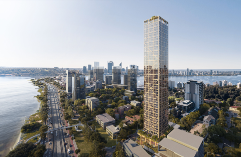 Record-breaking Timber Tower is Planned in Perth
