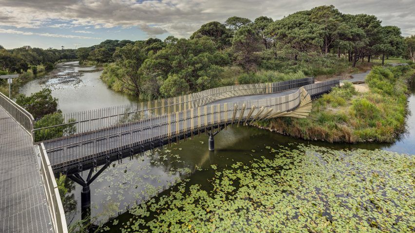 Sam Crawford Architects Has Created a Curving Bridge in Sydney, Mimicking the Shape of Eels