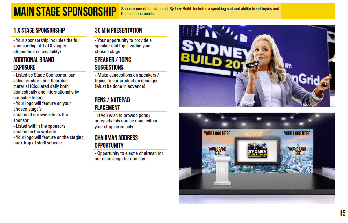 Stage Sponsorship