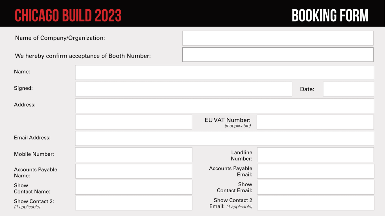Booking Form
