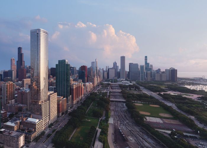 Facade Work Begins for 1000M Apartments in South Loop