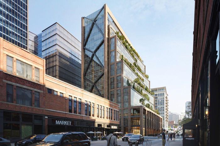 Staircase-like office tower designed by SOM officially breaks ground in Fulton Market