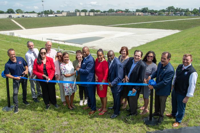 Ribbon Cutting at MWRD's Addison Creek Reservoir
