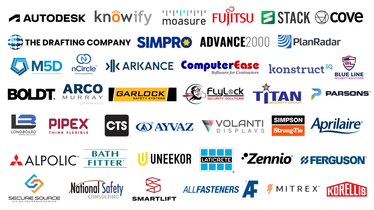Exhibitors at the AI and Digital Construction Zone at Chicago Build