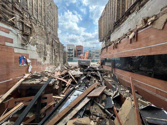 Demolition Underway For Residential Development At 925 West Belmont In Lake View