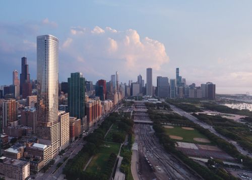 Facade Work Begins for 1000M Apartments in South Loop