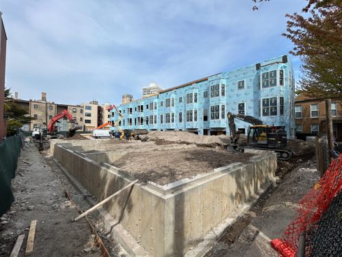First Row Of Cambridge Avenue Townhomes Tops Out Cenacle Retreat Site