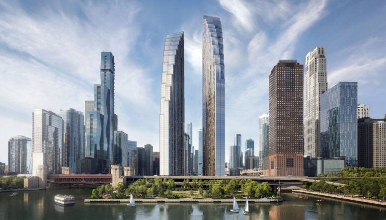 Concrete Core At 400 Lake Shore Has Risen Above The Chicago Spire Cofferdam