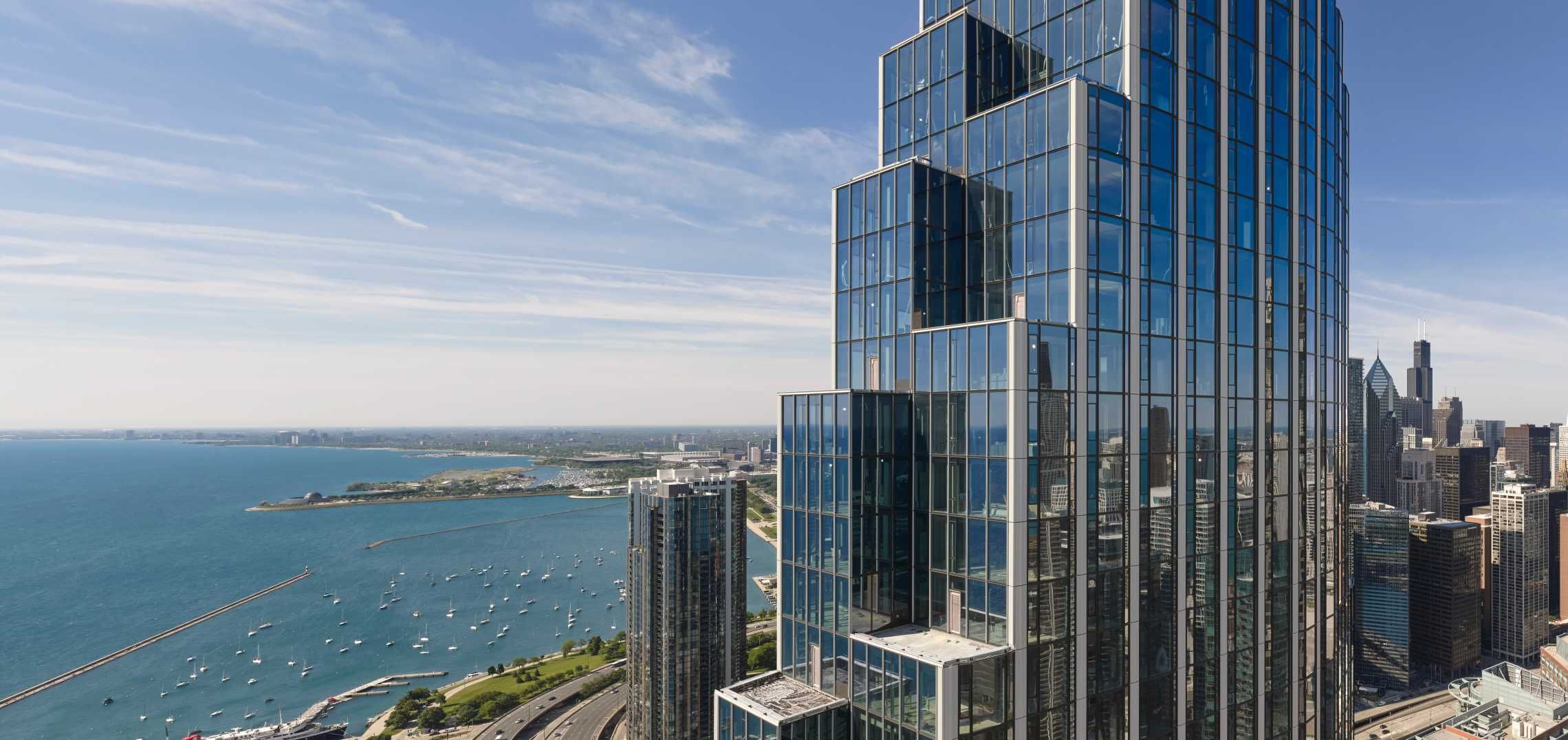 Crown installation completed at 400 Lake Shore Drive