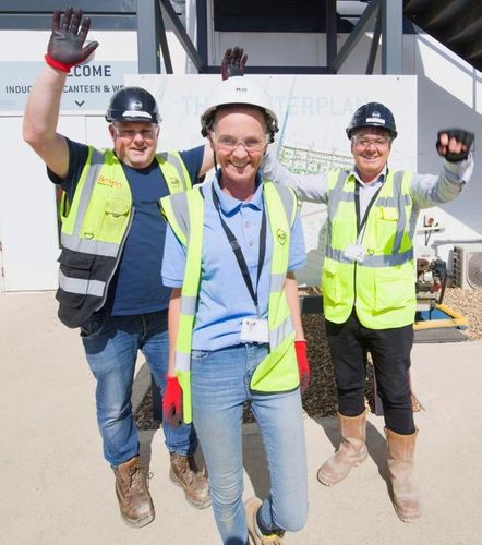 Women on building site - thanks to new Southall course