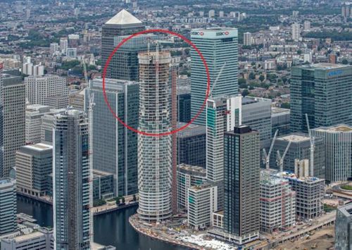 London's newest skyscraper tops out at 57 storeys to join Canary Wharf's 'forest of towers'
