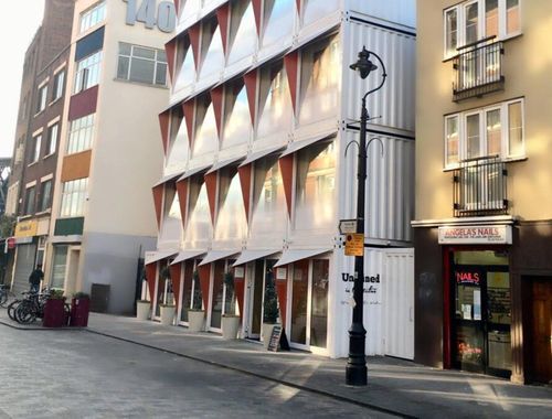 Swanky hotel made of 26 repurposed shipping containers opens in London