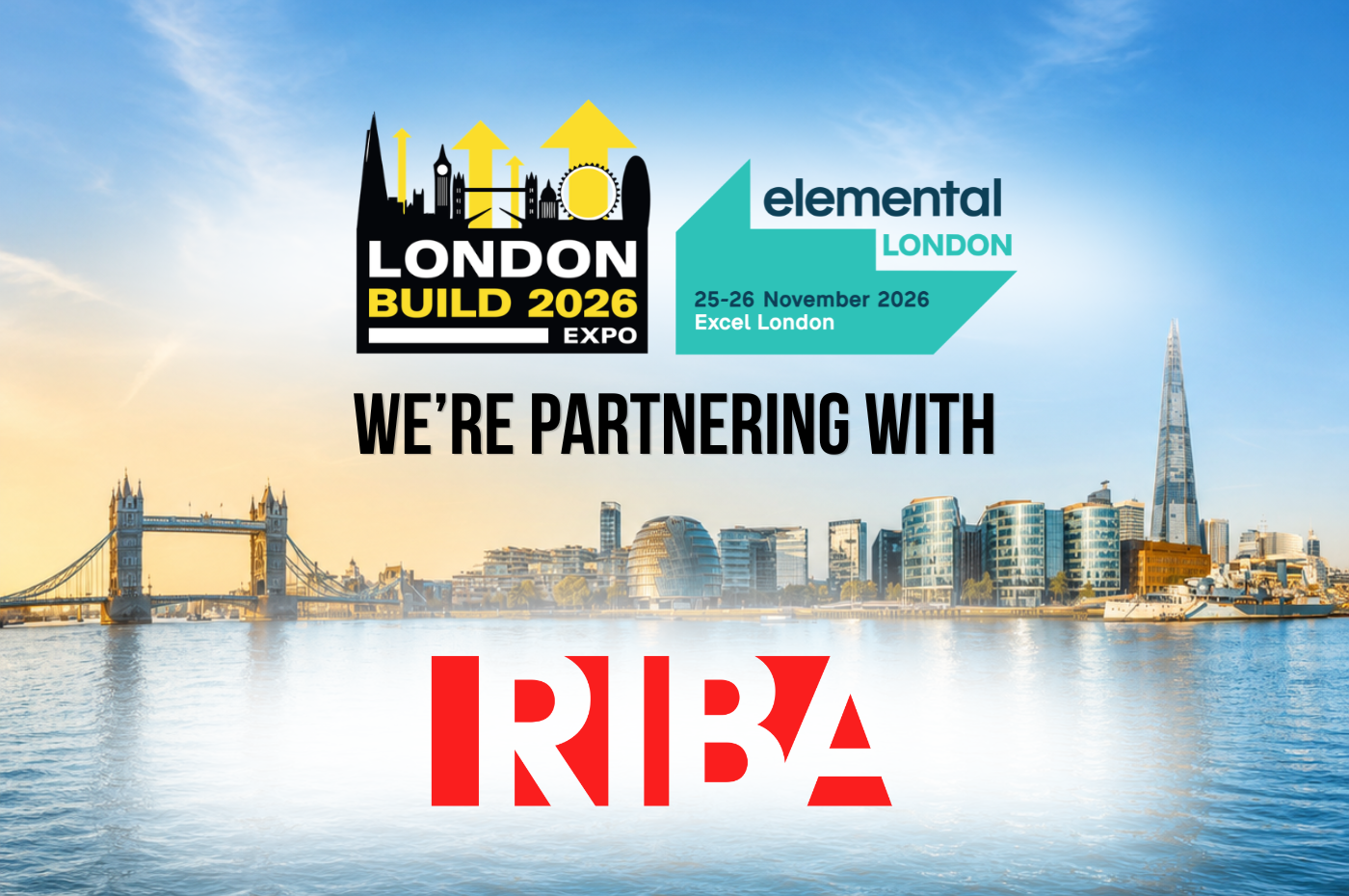RIBA announced as Official Event Partner of London Build and elementalLONDON
