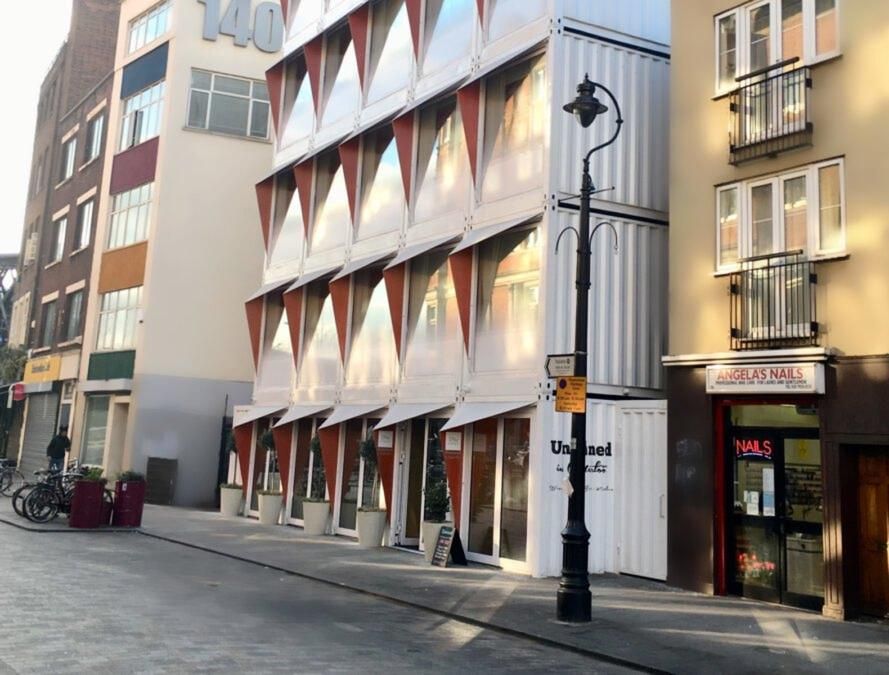Swanky hotel made of 26 repurposed shipping containers opens in London