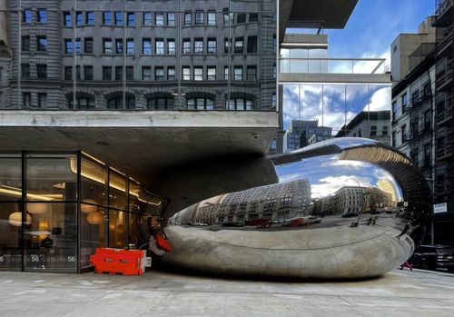 Anish Kapoor's Bean Sculpture Unveiled At 56 Leonard Street In Tribeca, Manhattan
