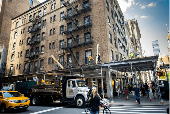 Why does scaffolding cover some NYC buildings for more than a decade?