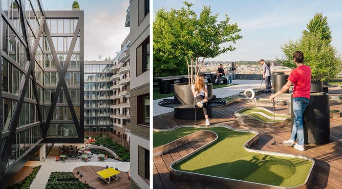 A Hydroponic Farm, Mini Golf, and Rock Climbing: Inside Bushwick's Sprawling Denizen Development