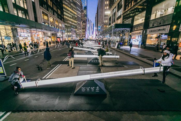 Playful Urban Design Intervention by Lateral Office Takes Over New York City's Garment District