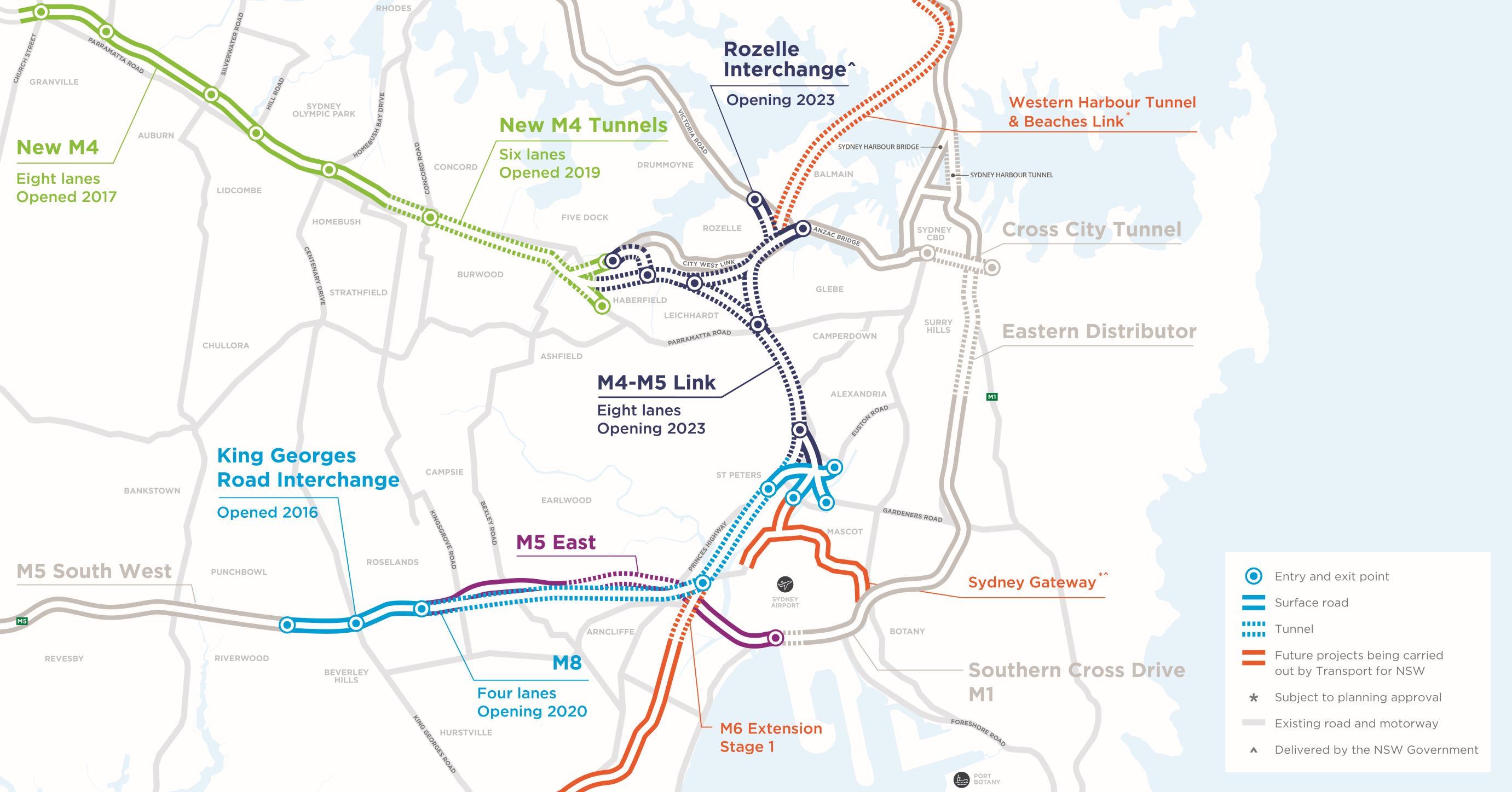 Westconnex map