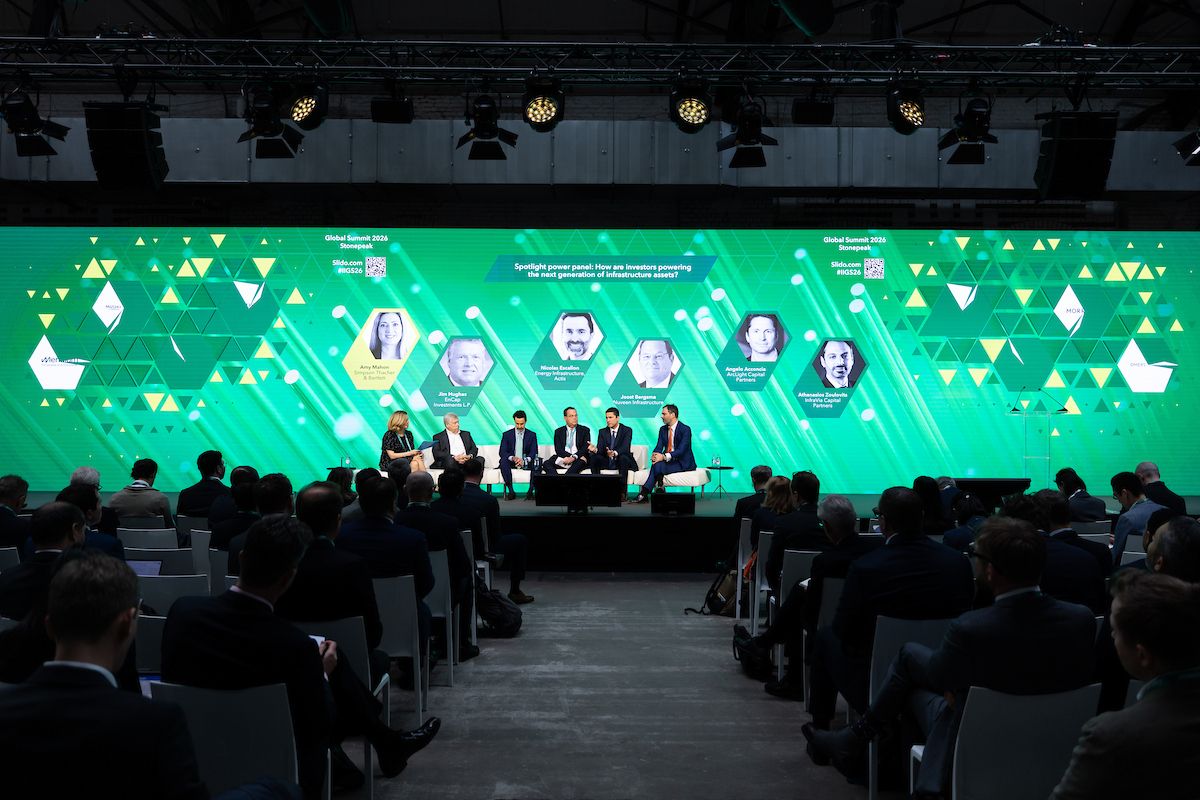 Panel discussion on stage at the Infrastructure Investor Global Summit