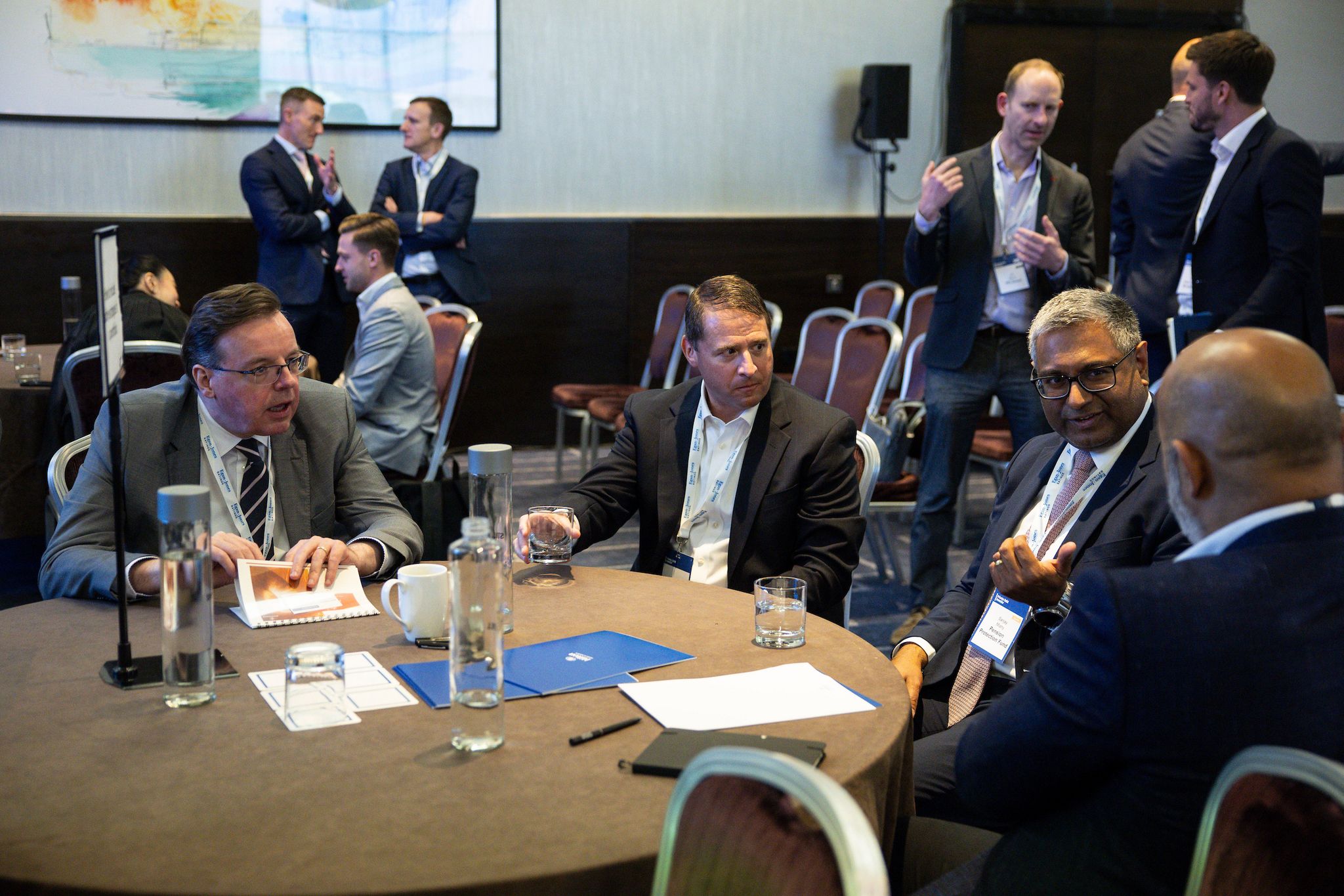 LP networking during roundtable discussion