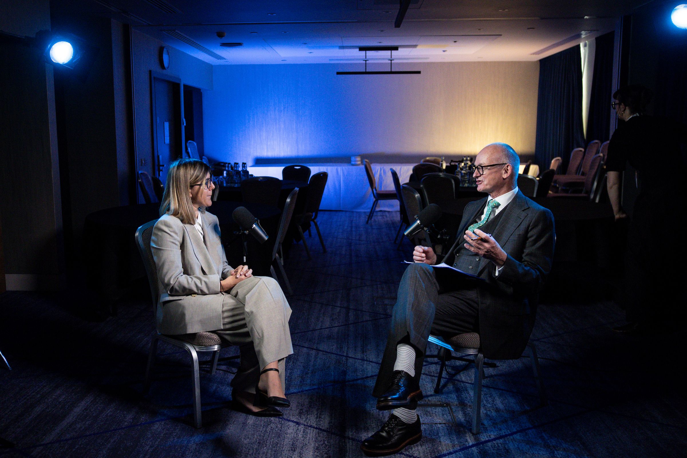Fireside chat interview session at PDI DACH Forum private credit conference Munich