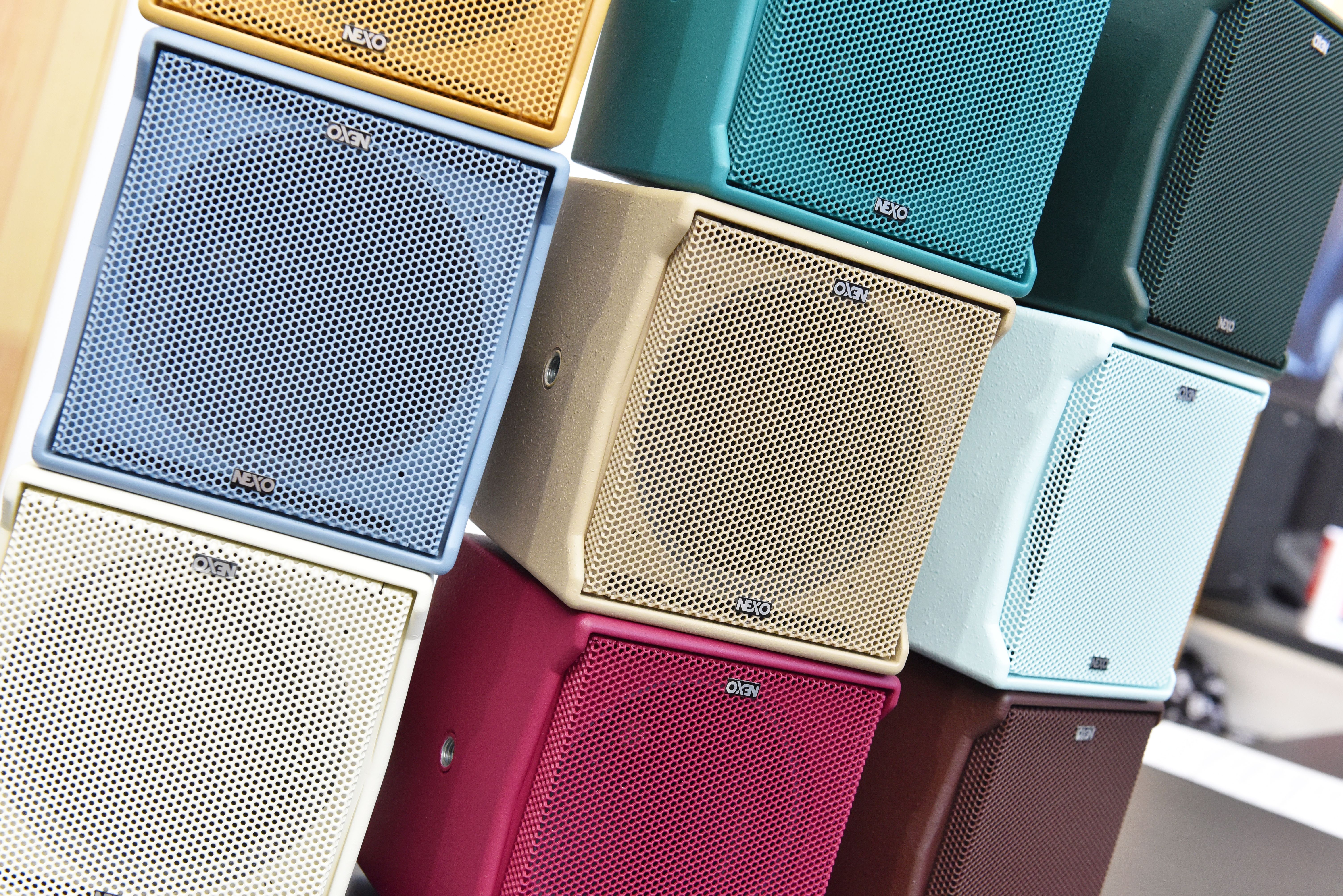 NEXO speakers on display at PLASA Show 2022