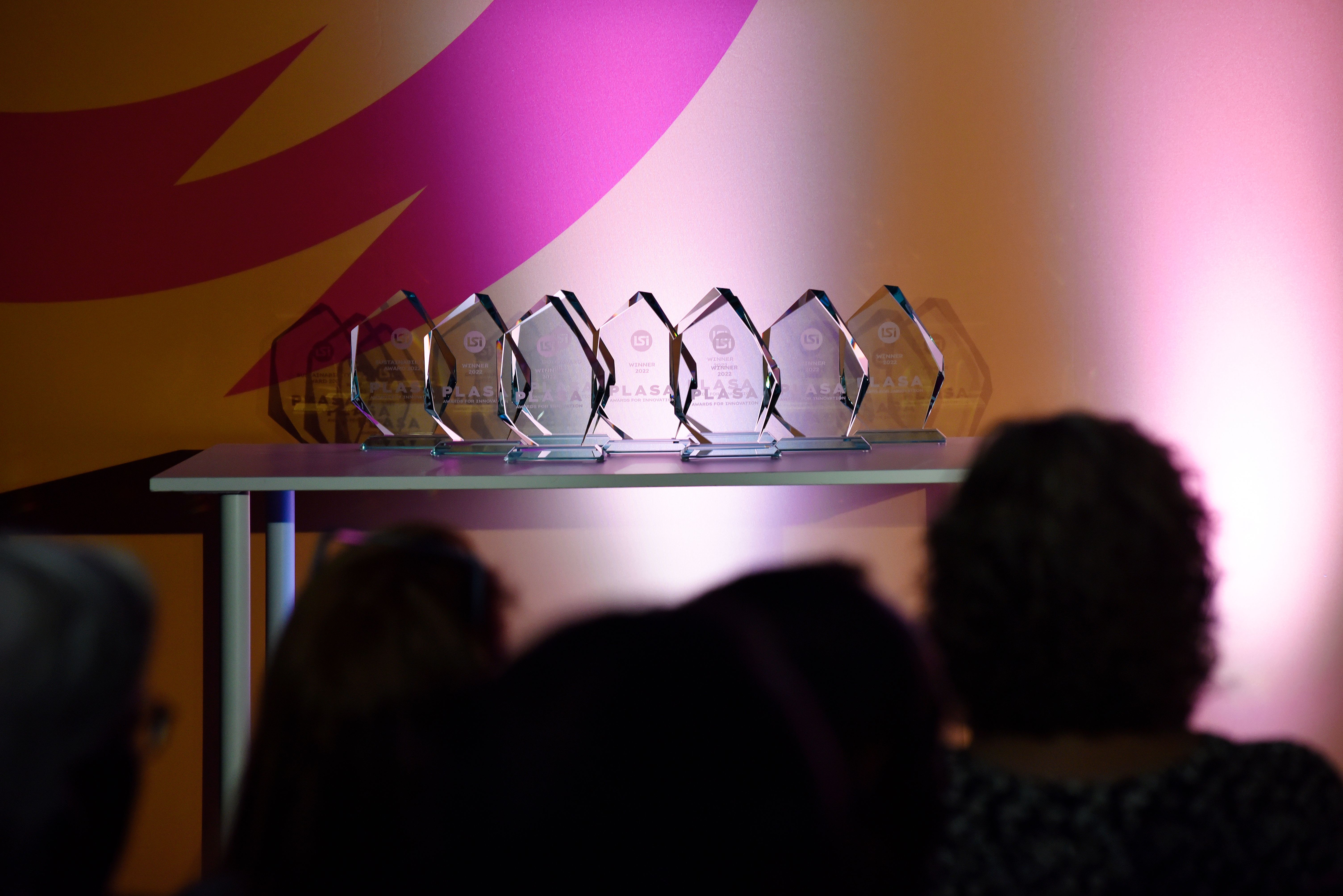 PLASA Awards for Innovation on display in London at the awards ceremony at Olympia London