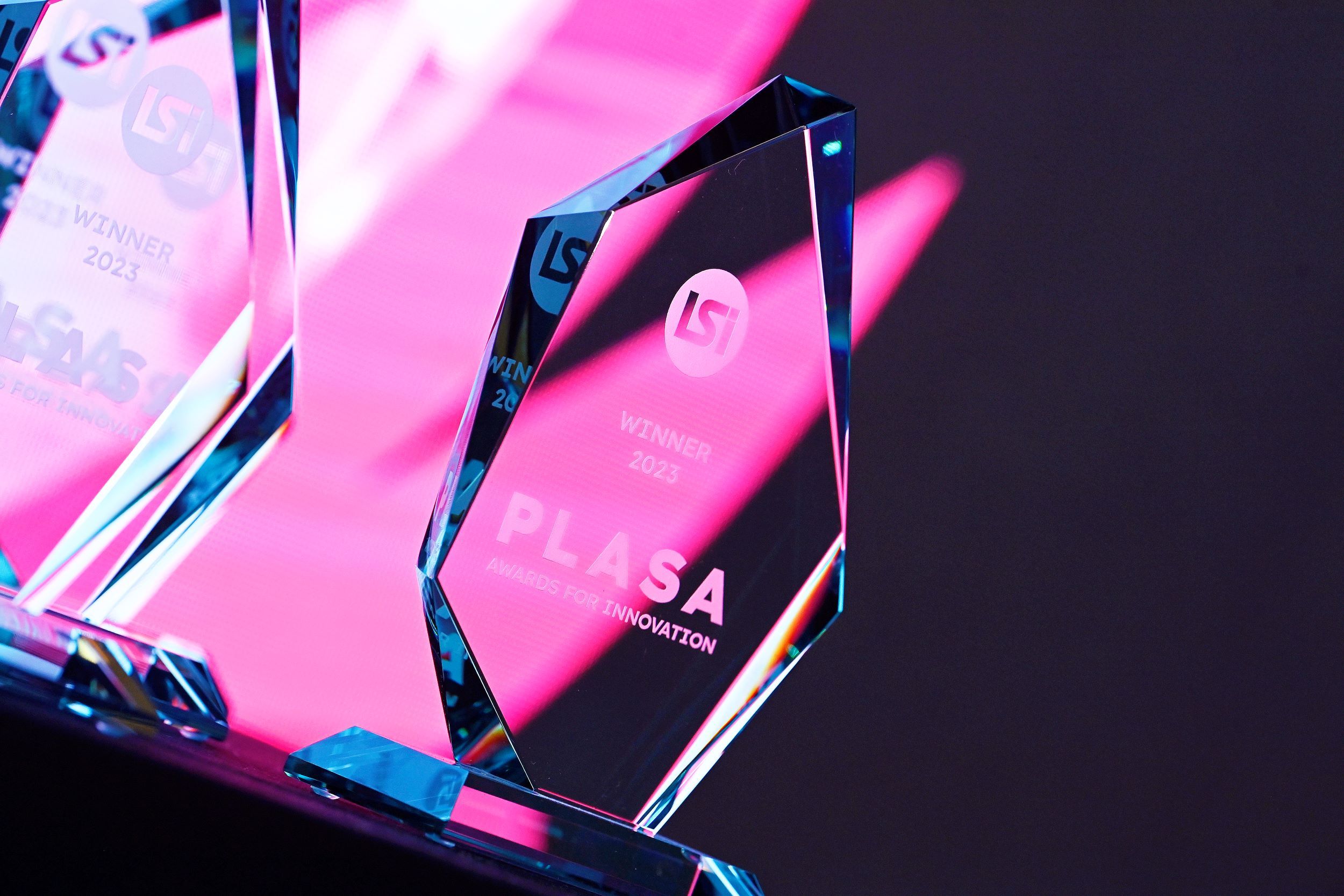 PLASA Awards for Innovation on display in London at the awards ceremony at Olympia London