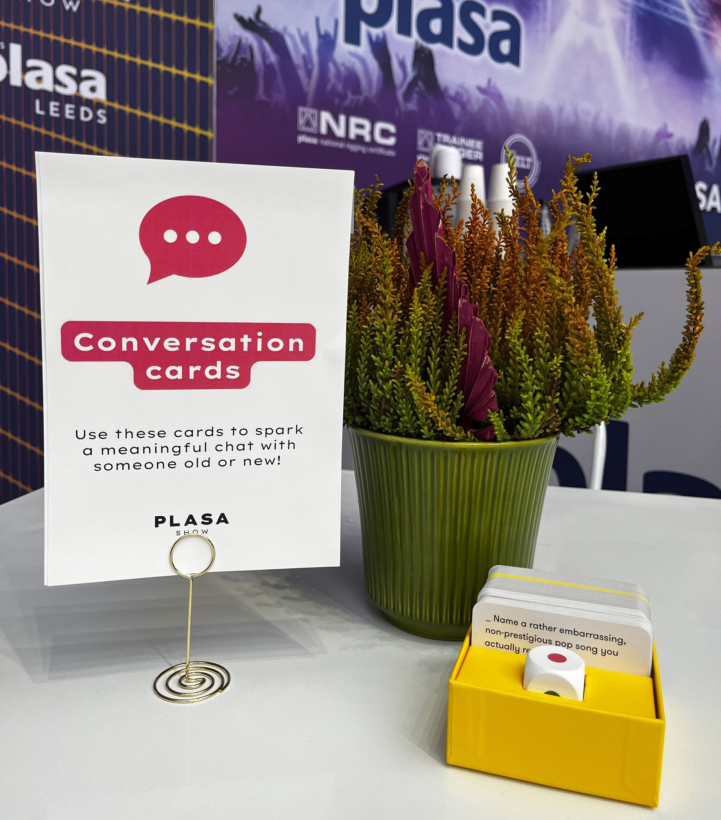 conversation cards at plasa show