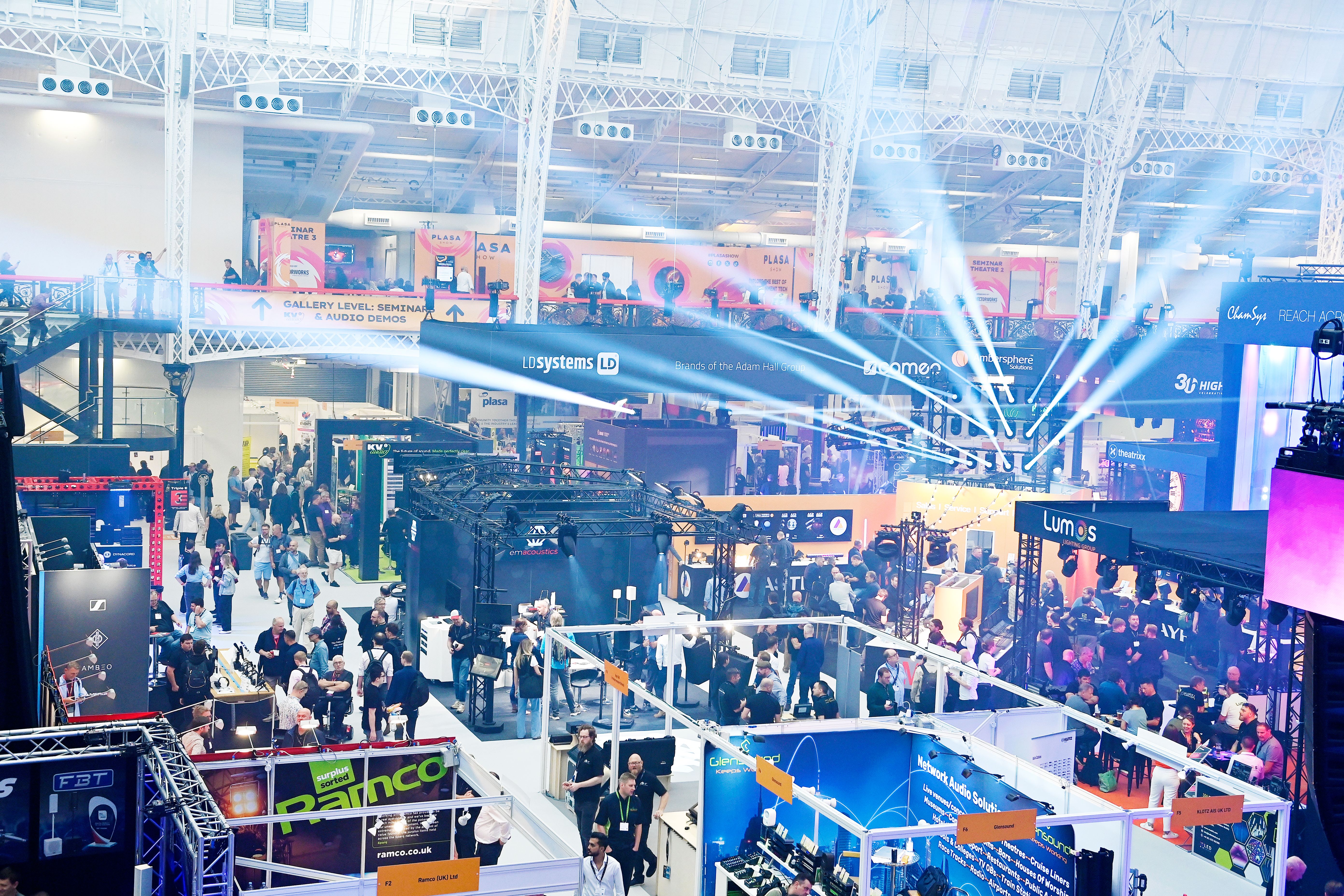 birds eye view of plasa show floor 2024