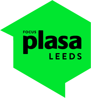 PLASA Focus Leeds logo green background black text