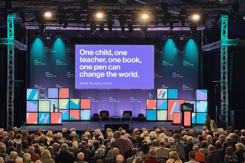 MILOS supports the ‘Global Stage’ at Hay Festival Hay-on-Wye 2024 with Stage Sound Services