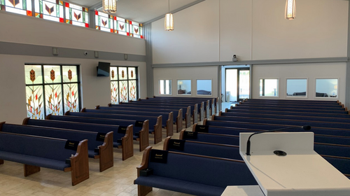 Electro-Voice EVC-1122-VI provides a single-speaker solution for Restland Chapel