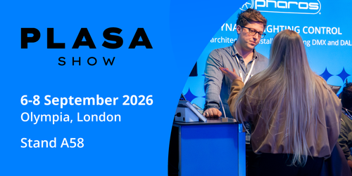 Pharos to showcase latest lighting control developments at PLASA Show 2026