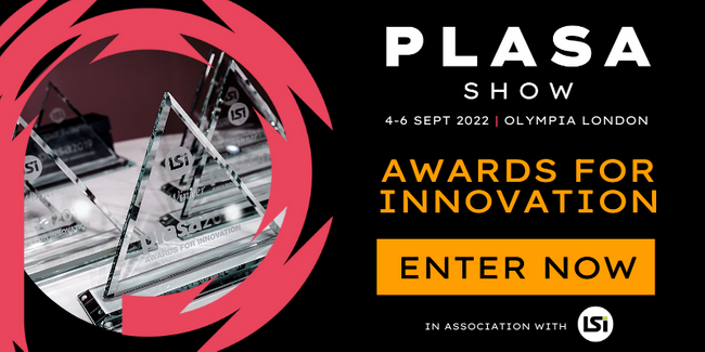 PLASA Awards for Innovation 2022 open for entries!