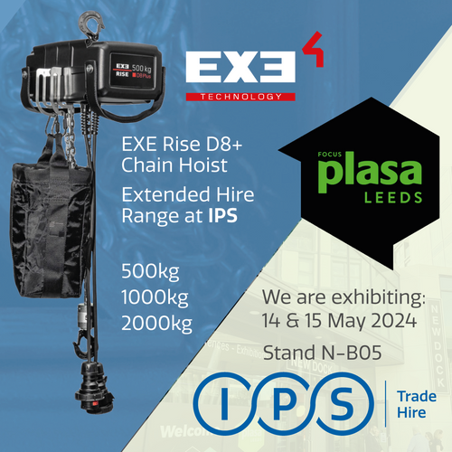 IPS Showcase EXE Rise D8+ Chain Hoists on Stand N-B05
