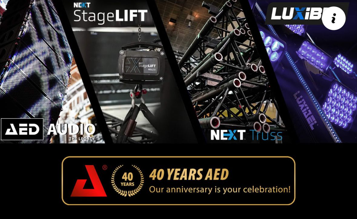 Plasa alert:  40% sales discount on our in-house AV brands AED Audio, Next Truss, StageLIFT and Luxibel