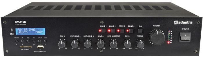 RM-series 100V Mixer-Amplifier with DAB+, BT, USB/SD (953.225UK)