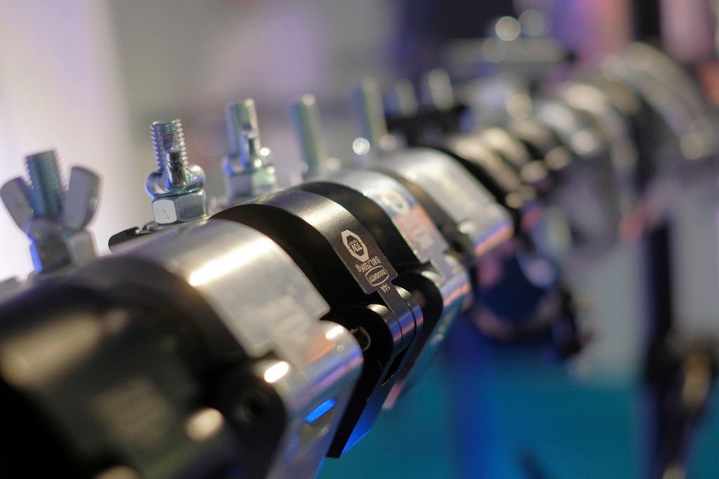 Staging equipment at an entertainment trade show in England