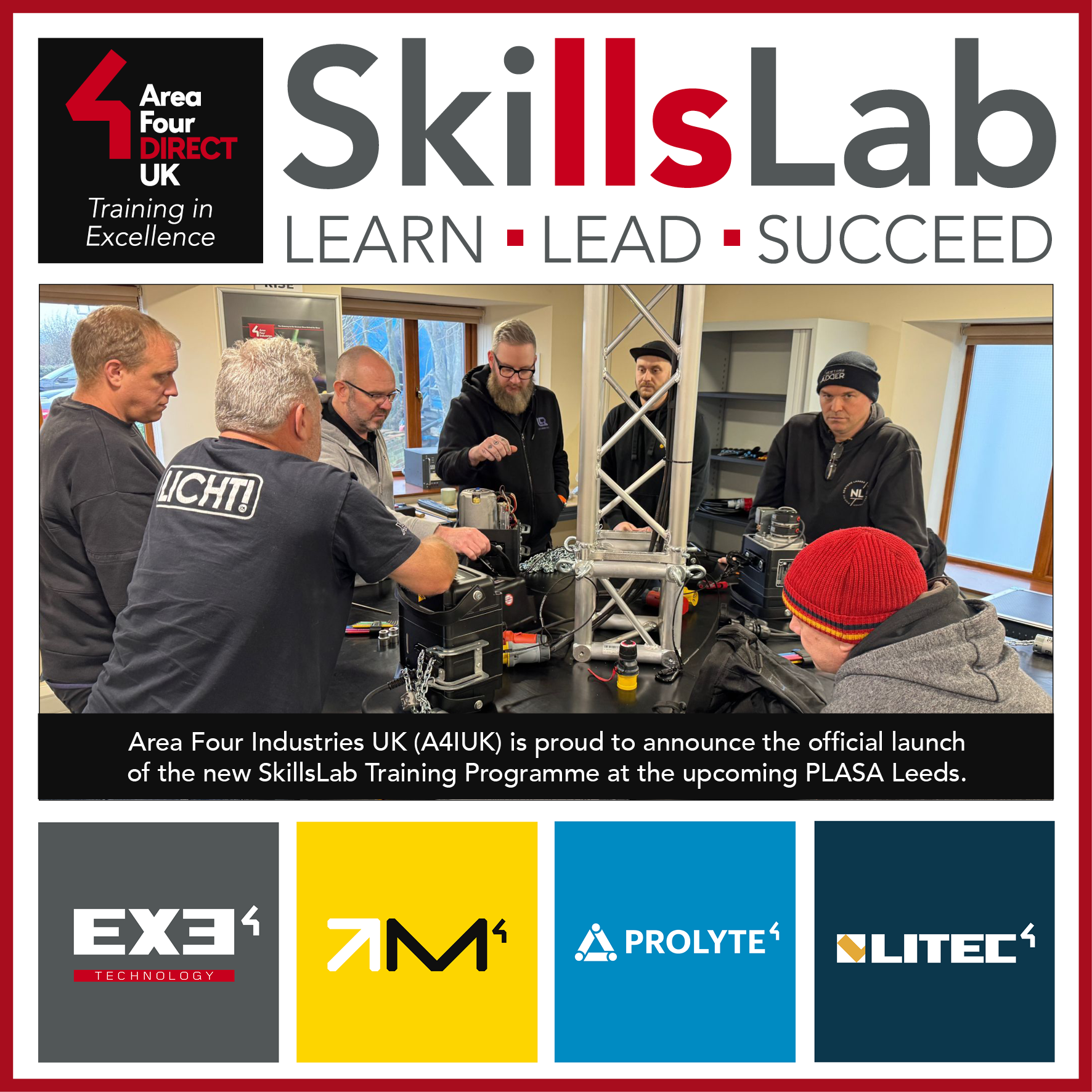 Area Four Industries UK Launches New SkillsLab Training Programme at PLASA Leeds