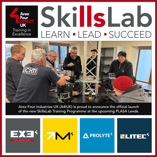 Area Four Industries UK Launches New SkillsLab Training Programme at PLASA Leeds