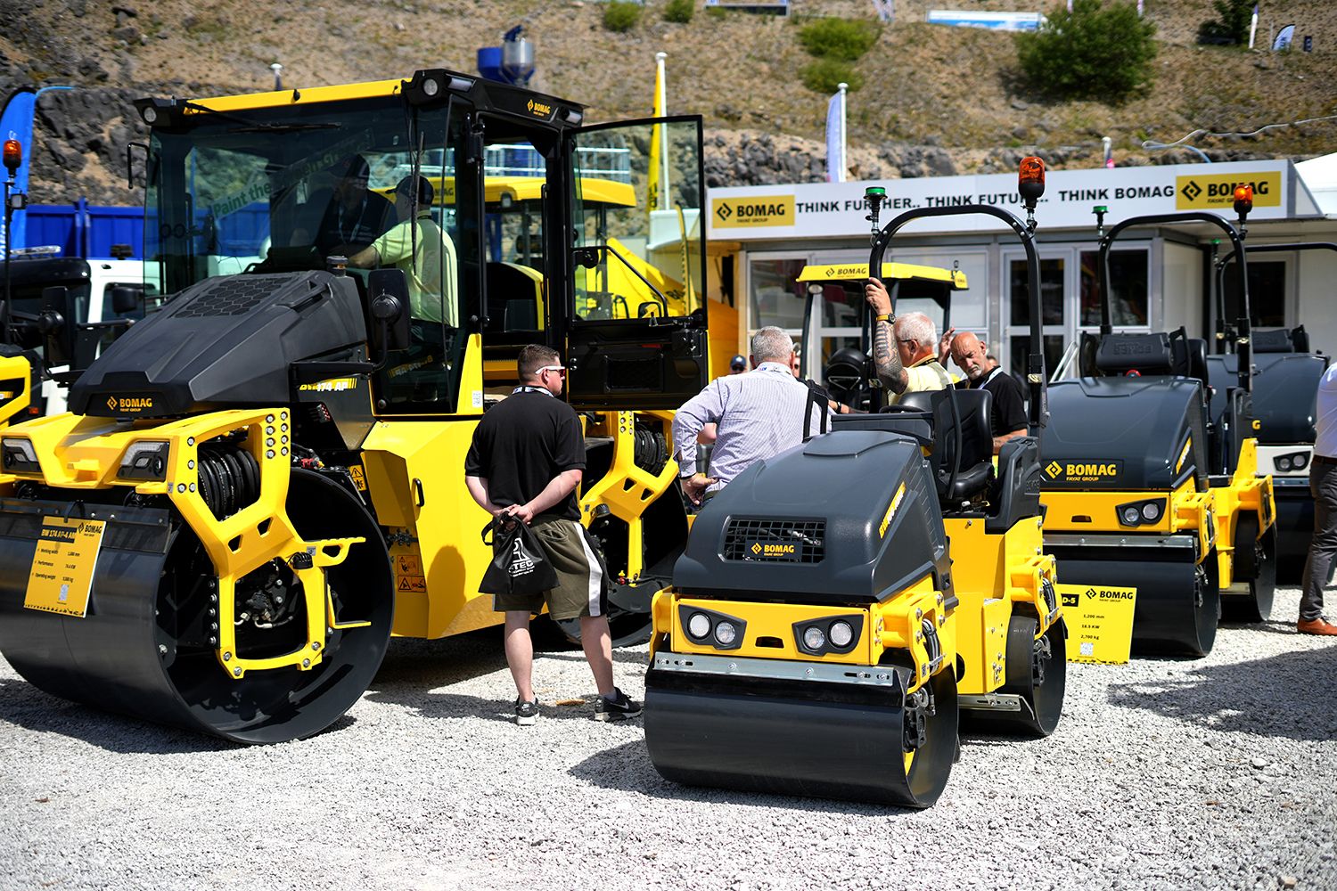 Outdoor stand at Hillhead 2022 - Bomag