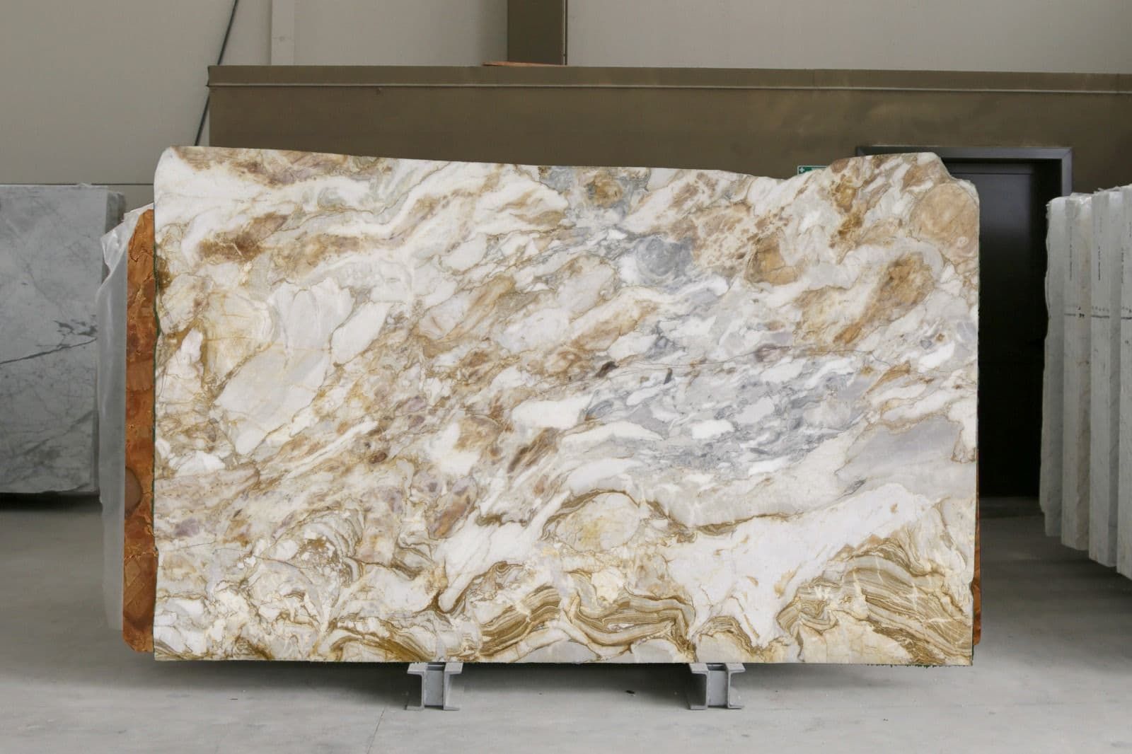 Ceppo Gold, an Italian marble, is among the stones Fontanili will be showing, along with other famous Carrara whites. 